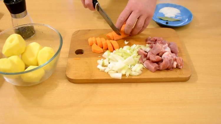 tagliare le carote in cerchio