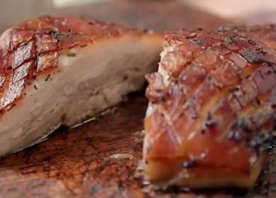 Рецепта за печено  свинско коремче с копър